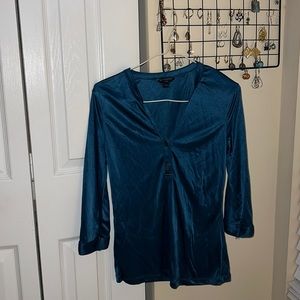 Blue Satin Banana Republic PJ Top